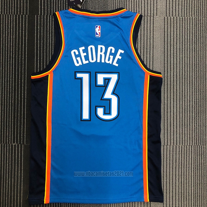 Camiseta Oklahoma City Thunder Paul George #13 Icon Azul